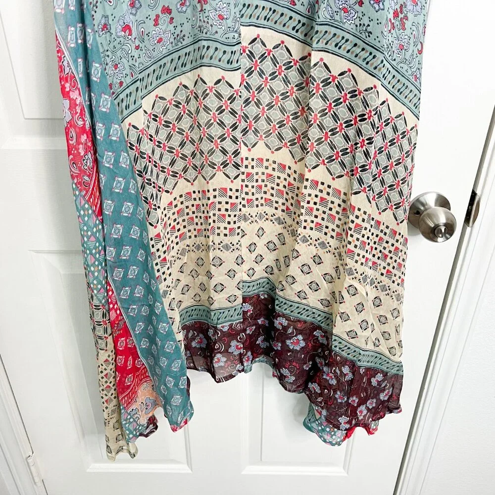 NWT RAGA Long Boho Maxi Dress In Patchwork Print - Picture 3 of 7